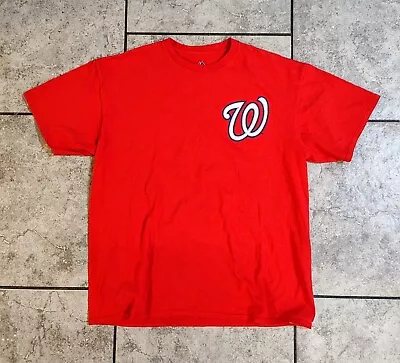 Rare Majestic MATT WIETERS Washington Nationals T-Shirt Size Men’s XL RED MLB • $21.98