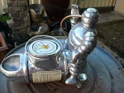 Vintage Michelin Man Mini Cast Iron On Air Pump Compressor Collectable Very Rare • $2900