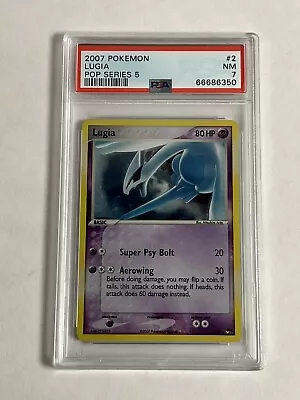 $175 • Buy Pokemon Lugia 2/17 Holo Rare POP Series 5 Promo (Holo Bleed) PSA 7 NM