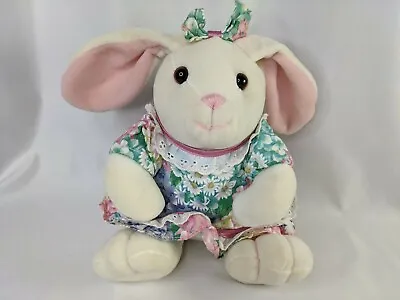 Commonwealth The Velveteen Rabbit Plush White Floral Dress 8 Inch Stuffed Animal • $21.95