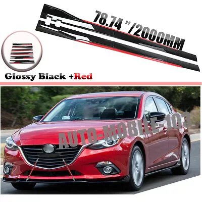 For Mazda CX7 78.7  Red Side Skirt Extension Body Kit Lip Splitters • $69.99