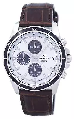 Casio Edifice Chronograph Stopwatch Leather Strap Quartz EFR-526L-7AV Mens Watch • $152.01