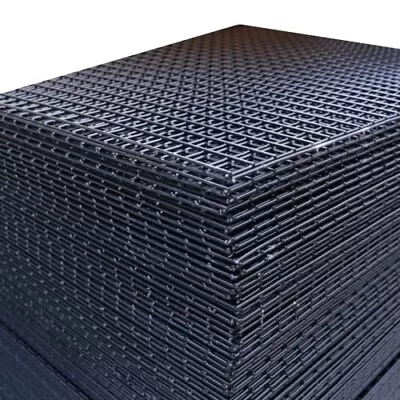 PVC Welded Wire Panel | 6x4ft/2  | 1.82m X 1.22m/50mm | 12 Gauge | Black • £59