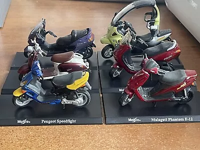 Joblot / Collection Of 6 Maisto Motorcycles / Motorbikes / Scooters 1/18 Scale • £25.50