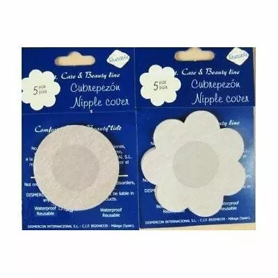 10 Fabric EXTRA STRONG Nipple Cover Patches Disposable Self Adhesive 3 Styles UK • £2.95