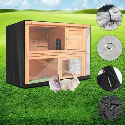 4FT Rabbit Hutch Cover Waterproof Large Double Garden Pet Bunny Cage Covers Hot • £23.99