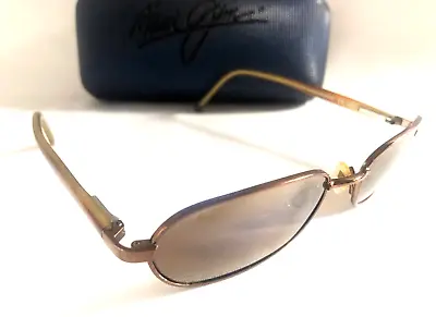 VINTAGE MAUI JIM HILO SUNGLASSES Copper Frames Bronze Polarized Lenses MJ 133-23 • $299.99