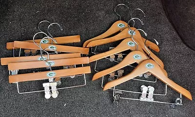 YOUR CHOICE -  5x Green Bay Packers Team Issued Wooden Clothes Pant Shirt Hanger • $54.99