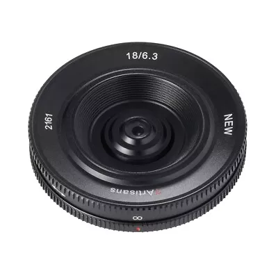 7Artisans 18mm F6.3 II Pancake Lens For Micro Four Thirds (M4/3 MFT) =Black= • $89