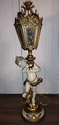 Art Nouveau Collection Francaise JB Hirsch Or L&F Moreau Spelter Lamp French USA • $1449