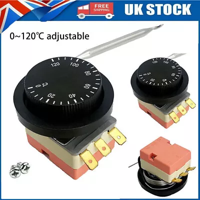 Adjustable Electric Fan Thermostat Switch Radiator Temperature Control Probe 12V • £8.99