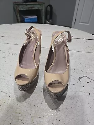 Vince Camuto Women's Lote Brown-nude Heels Size 9 B • $24