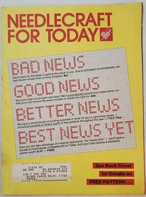 $5.99 • Buy Vintage Needlecraft For Today Magazine ~ November/December 1985 ~ Vol 8 No 4