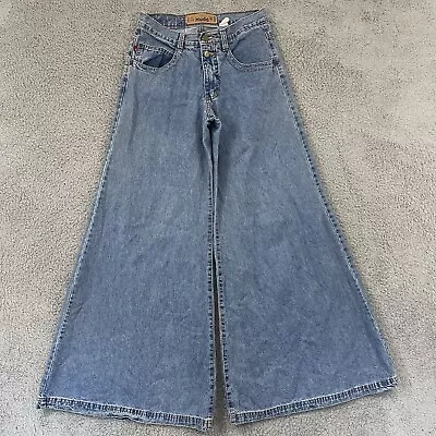 Vintage Mudd Jeans Womens Sz 5 Blue Mega Flare Wide Leg Baggy Denim Y2K Cotton • $84.95
