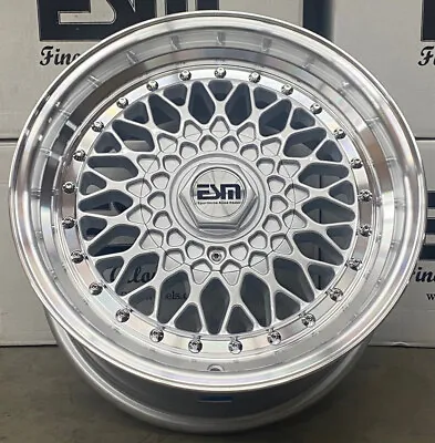 15x7 +20 Gloss SL 4x100 5x100 ESM-02R Wheels Rims VW Mk1 Jetta Golf GTI Honda • $680