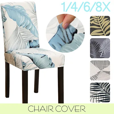 Stretch Dining Chair Covers Slipcover Spandex Wedding Cover 1/4/6/8Pcs Removable • $6.99