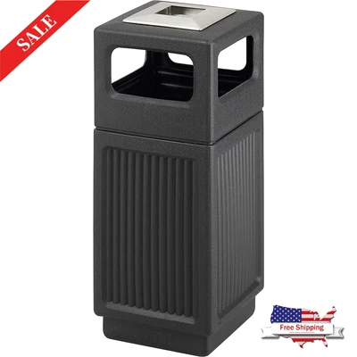 $197.99 • Buy Commercial Trash Can Restaurant Outdoor Large Garbage Waste / Recycle Bin, Black