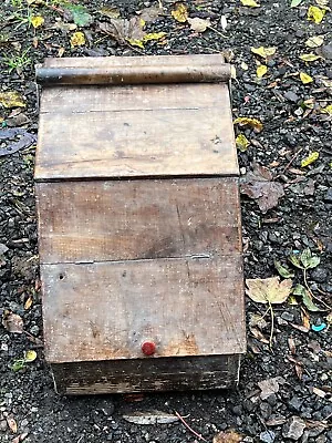 Vintage / Antique Old Well Made Coal Scuttle Box Bin Carrier Wood Wooden • £39.99