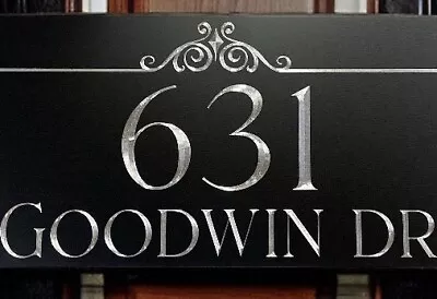 Engraved Personalized Custom House Home Number Street Address Metal 12x6 Sign • $21.79