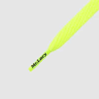 Laces Flat Neon Lime Yellow Mr Lacy Smallies High Quality Shoelaces 90cm • £9.48