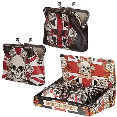 Puckator Skulls & Roses Union Jack Tic Tac Purse Coins Money • £3.99