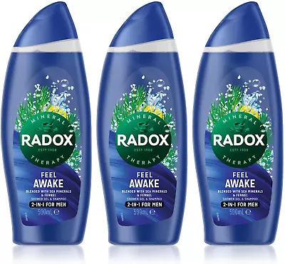 Radox For Men Shower Therapy 2 In 1 Showergel And Shampoo Fennel And Sea Mineral • £27.99