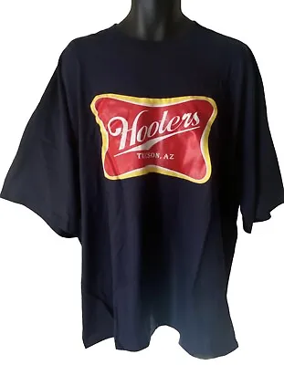 Vintage Hooters T-Shirt Tuscon AZ In Miller Hi Life Design Logo Black Size 3XL • $18