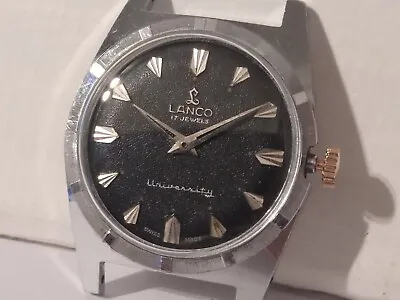 Vintage Lanco University 17 Jewels Cal.1020 Swiss Made As Is Condition Rare!!! • $89
