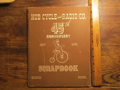 Antique Vintage 1942 Illus Hub Cycle & Radio Co Bicycle Photo Book Boston MA • $45