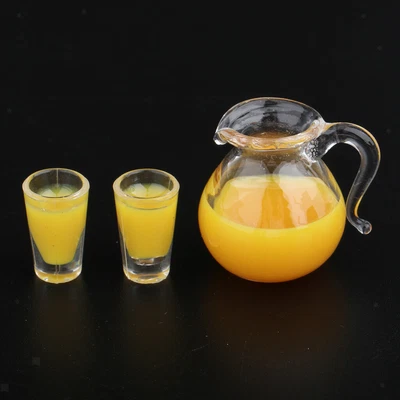 £5.34 • Buy Lots 3 1/12 Mini Cup Set Juice Bottles Drinking Dolls House Supplies Accs