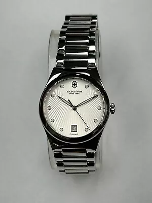 Victorinox 241630 Swiss Army Victoria Silver Dial Ladies Quartz Watch WARRANTY • $149