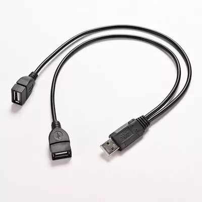 USB Cable Gadget Y Splitter Hub Power Transfer 2.0A Male To Dual USB Female • $7.18