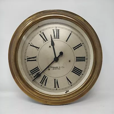 Antique E. Howard & Co Boston - Institution Secondary Wall Clock Copper 11.5  • $245