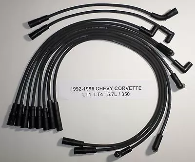 CHEVY CORVETTE 1992-1996 5.7L 350 LT1 LT4 BLACK PERFORMANCE Spark Plug Wires USA • $54.69