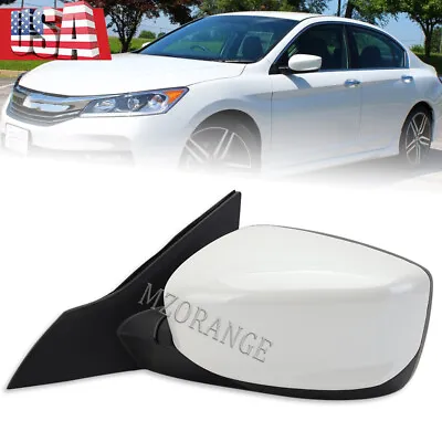 White Side Mirror Left Driver Side Replaces For Honda Accord 4dr Sedan 2014-2017 • $52.71