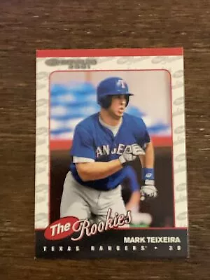 2001 Donruss The Rookies Mark Teixeira #r91 Rangers Mint Rookie Rc • $3