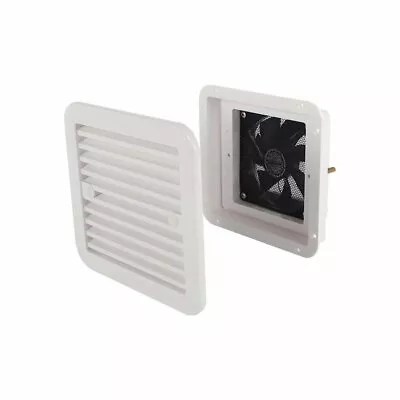 RV Trailer Caravan 12V 4W Fridge Vent With Fan Side Air Strong Wind Exhaust • $48.06