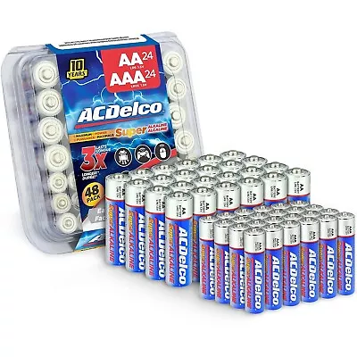 ACDelco AA And AAA Batteries 48-Count Combo Pack Alkaline Battery 24 Count Eac • $14.98