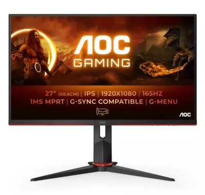 AOC 165Hz Gaming Monitor 27G2SPAE/BK 27  LCD Full HD 1m/s 1080P Black • £127.99