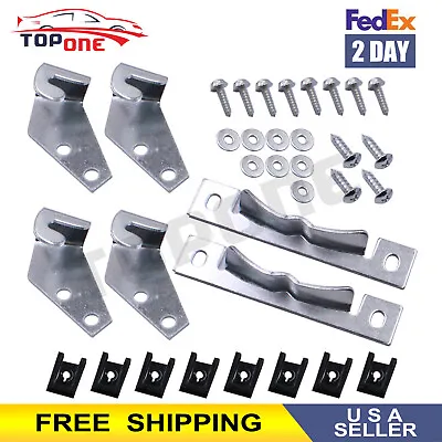 Rear Fender Skirt Mounting Bracket Clips Set For 70-72 Chevy Impala Monte Carlo • $35.89