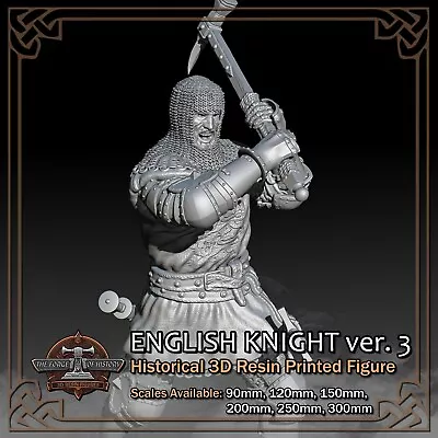 English Knight 3 - 3D Resin Printed Figure Model Kit - Scale 90mm To 300mm • $22.32