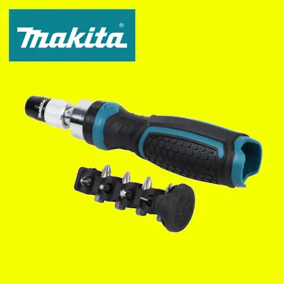 £13.99 • Buy Makita Ratchet Screwdriver And 8 Piece Internal Bit Storage With Locking Head