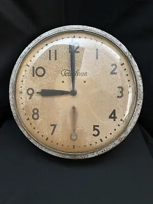 Vintage Telechron Wall Clock 17” Parts Or Repair • $125