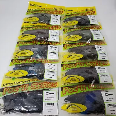 Mister Twister 3.5  Poc'it Craw You Choose Color 9 Count Pack Bass Fishing • $3.99