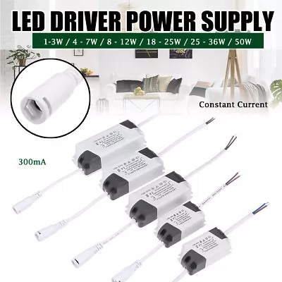 LED Driver Adapter AC85-265V To DC Transformer Panel Power Supply LED Strip • £3.39