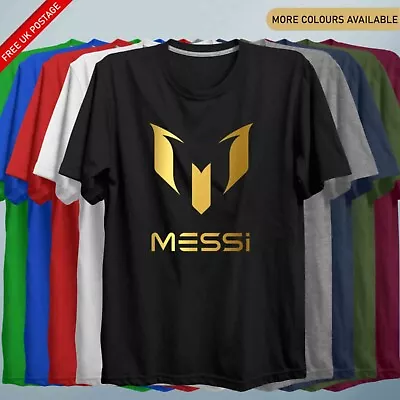 Kids #10 Messi T-Shirt Boys Girls Football Tee Soccer Gold Messi Christmas Gift • £12.90