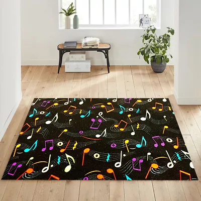 Music Notes Rug Clef Rug Treble Clef Rug Music Rug Colorful Rug Gift Rug • $29