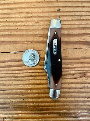 $9.99 • Buy Schrade Usa Vintage Old Timer Stockman Knife 8ot W/brown Sawcut Delrin Handles