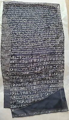 The British Museum London - The Rosetta Stone Scarf 100% Silk - Vintage  • $39