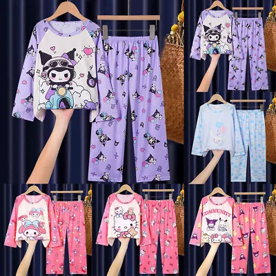 Cute Kuromi Pajamas Pyjamas Pjs Set Kids Girls Long Sleeve Loungewear Sleepwear • $18.32